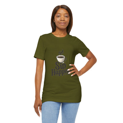 Sip Happens Coffee Cup Unisex Jersey Short Sleeve Tee T-shirt
