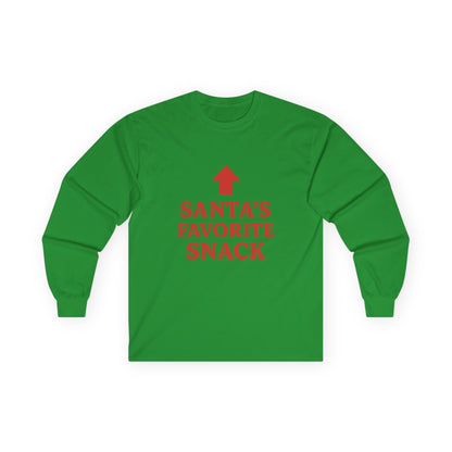 Santa's Favorite Snack Christmas Unisex Ultra Cotton Long Sleeve Tee