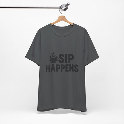 Sip Happens Minimal Edition Unisex Jersey Short Sleeve Tee T-shirt