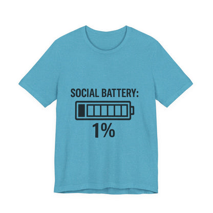 Social Battery Bar Unisex Jersey Short Sleeve Tee T-shirt