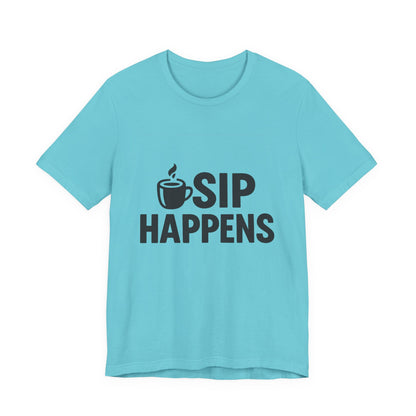 Sip Happens Minimal Edition Unisex Jersey Short Sleeve Tee T-shirt