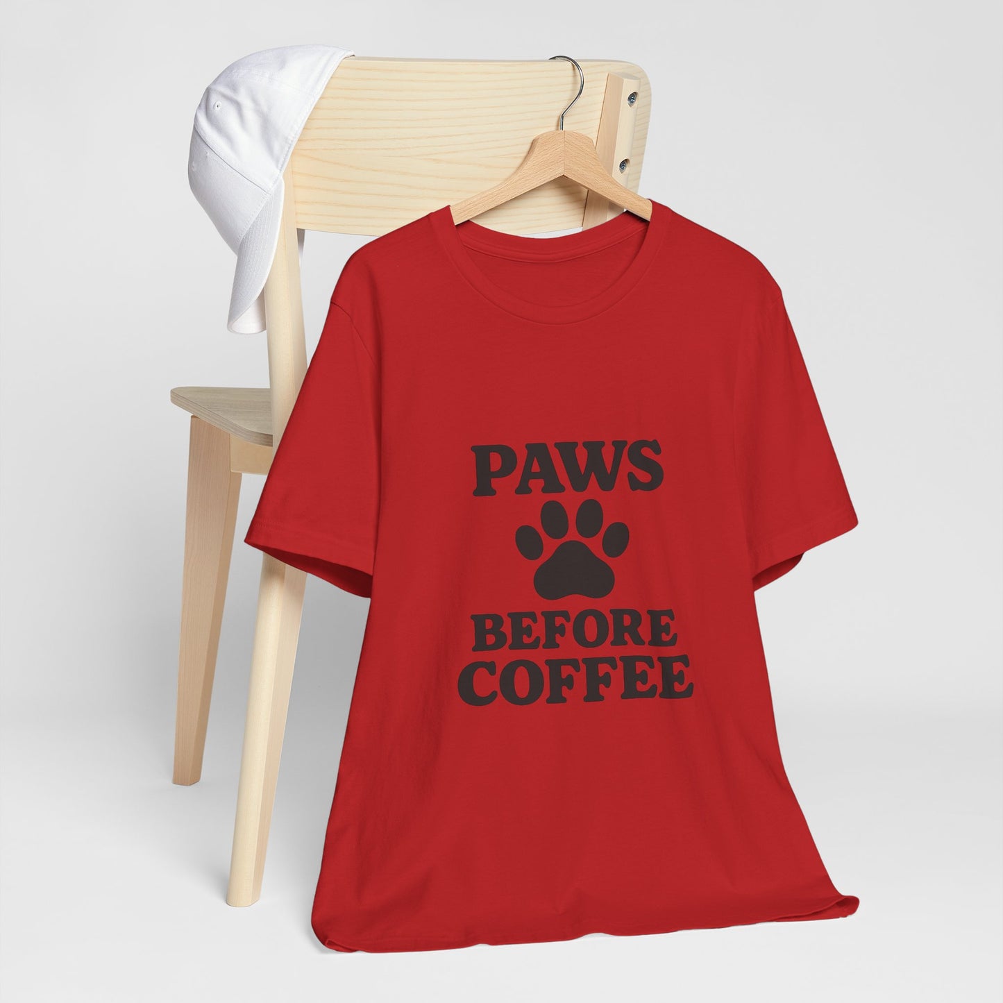 Paws Before Coffee Unisex Jersey Short Sleeve Tee T-shirt