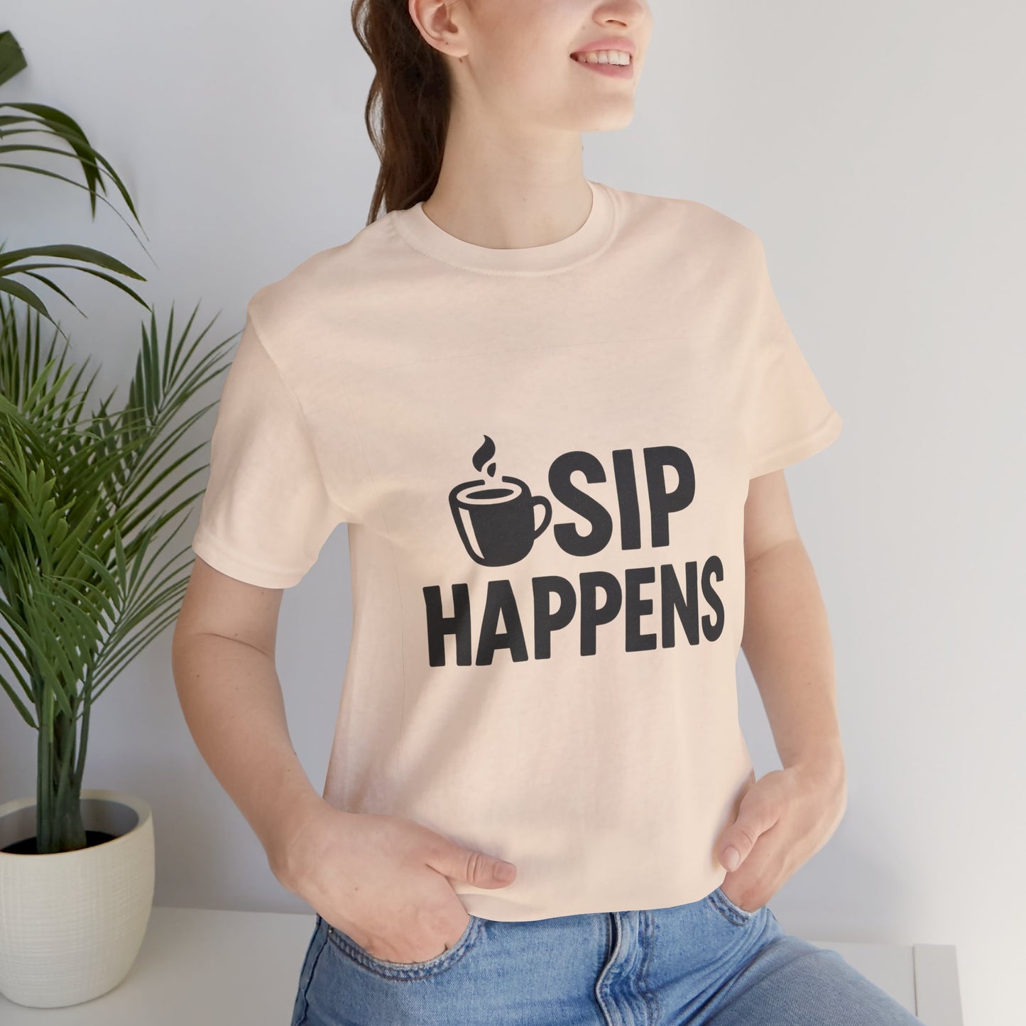 Sip Happens Minimal Edition Unisex Jersey Short Sleeve Tee T-shirt