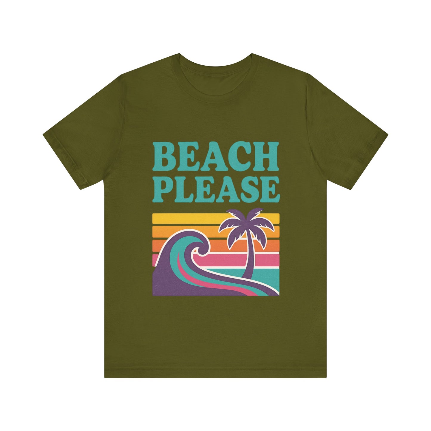 Beach Please Palm Trees Unisex Short Sleeve Tee T-shirt