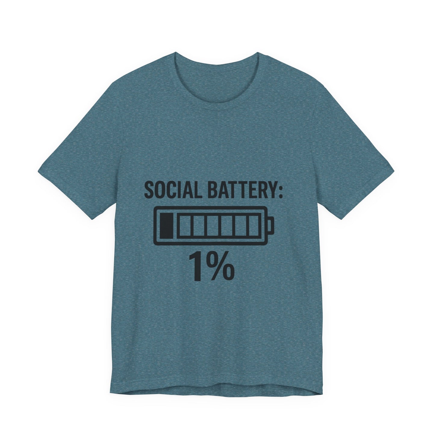 Social Battery Bar Unisex Jersey Short Sleeve Tee T-shirt