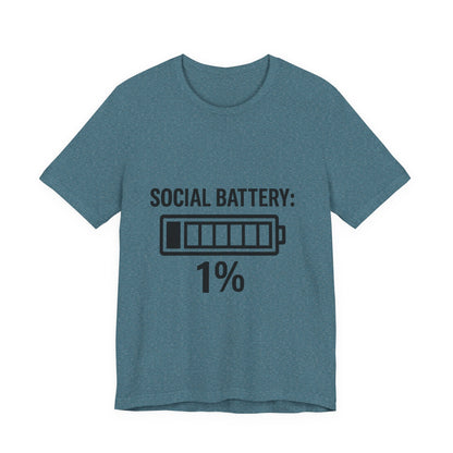 Social Battery Bar Unisex Jersey Short Sleeve Tee T-shirt