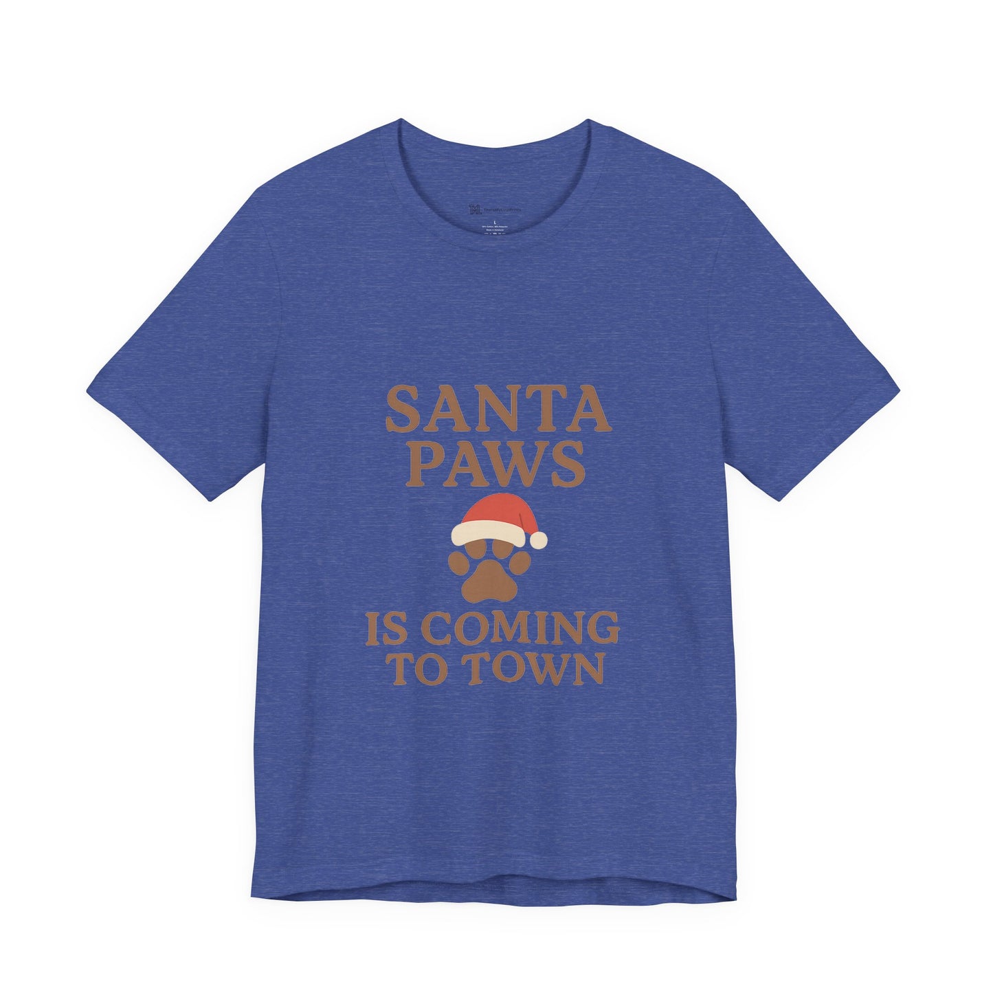 Santa Paws Is Coming To Town Christmas Unisex Jersey Short Sleeve Tee T-shirt