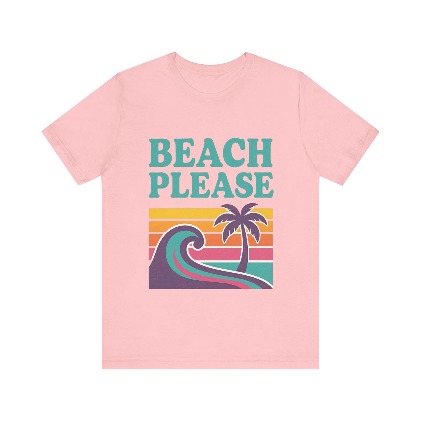 Beach Please Palm Trees Unisex Short Sleeve Tee T-shirt