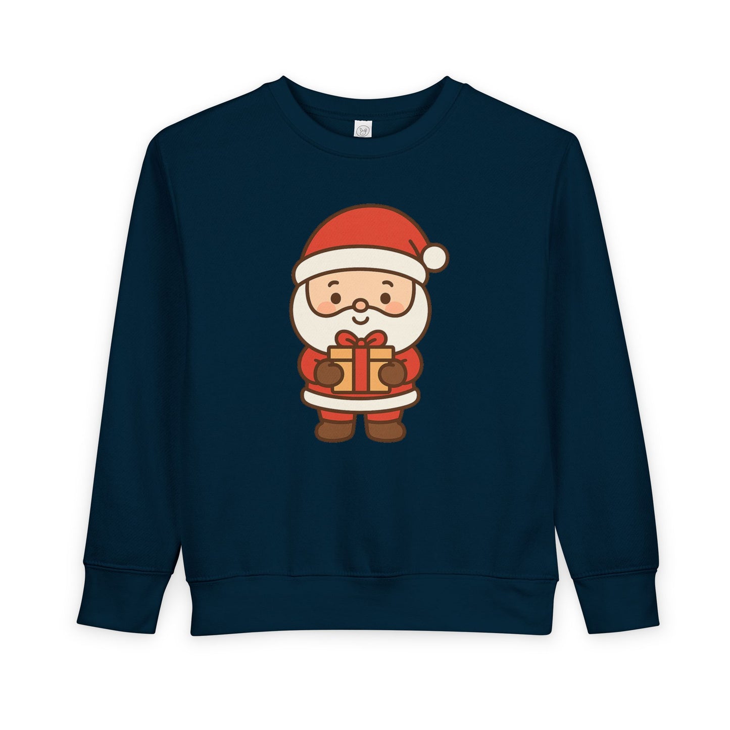 Baby Santa Holding Christmas Gift Toddler Sweatshirt
