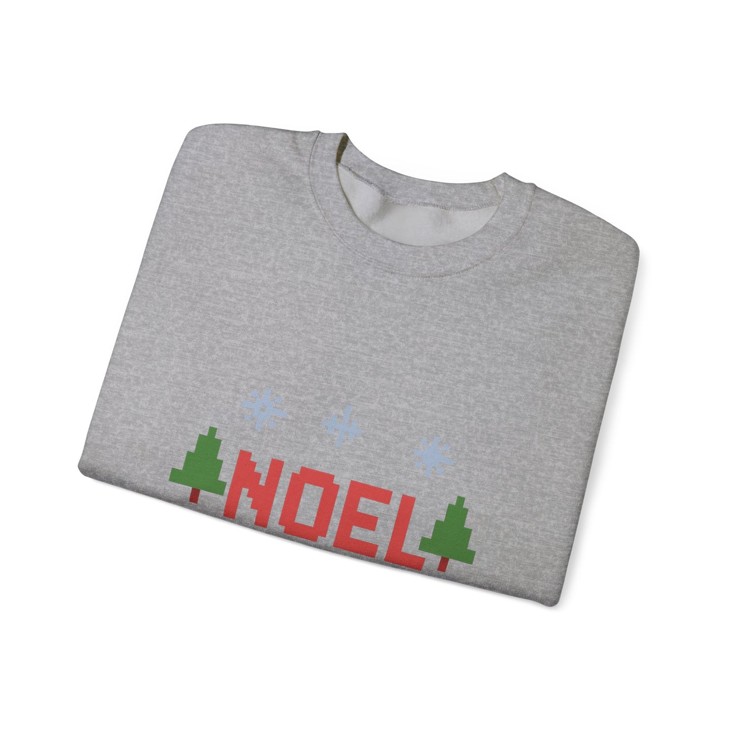 Christmas Noel In Pixel Unisex Heavy Blend™ Crewneck Sweatshirt