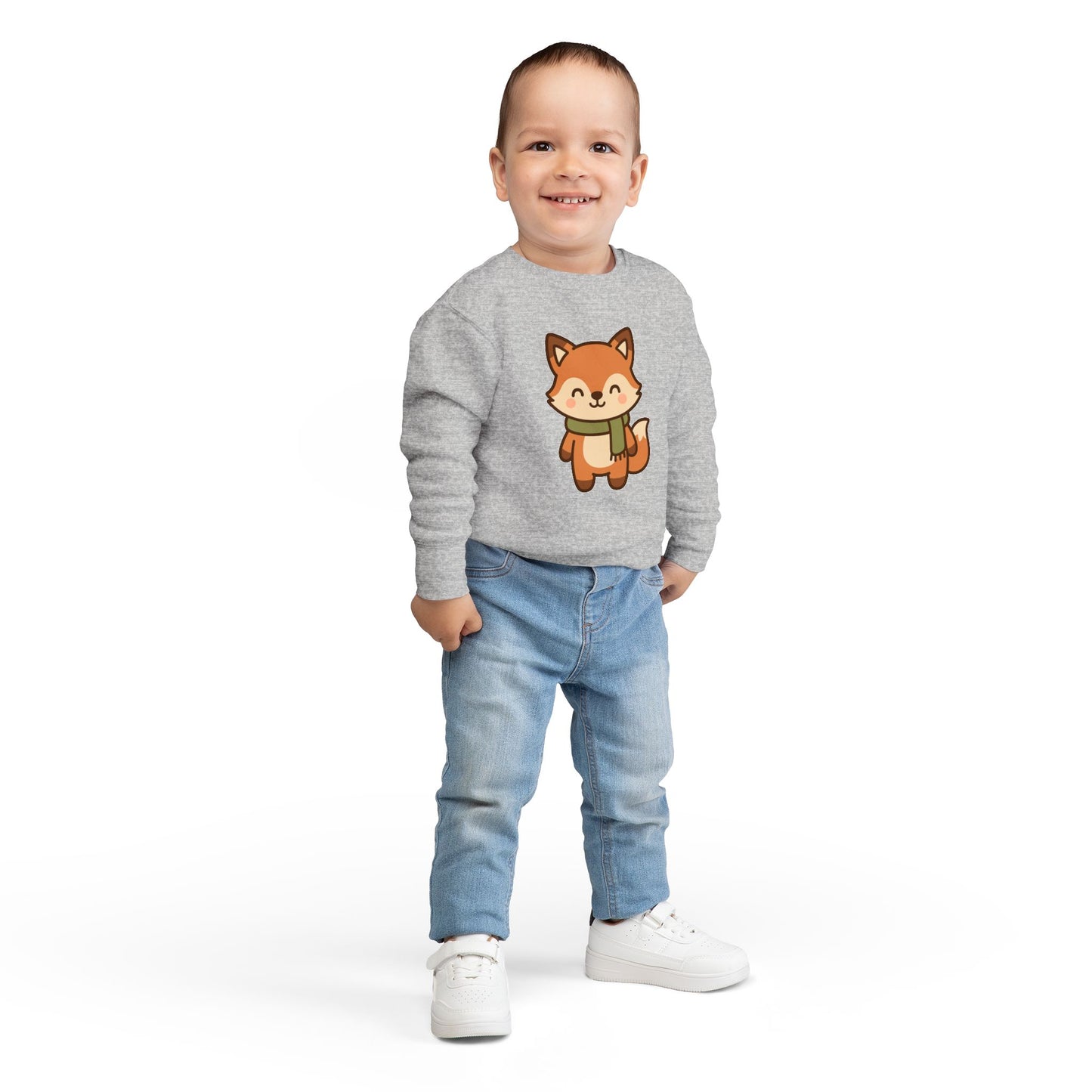 Christmas Foxy Scarf Toddler Sweatshirt