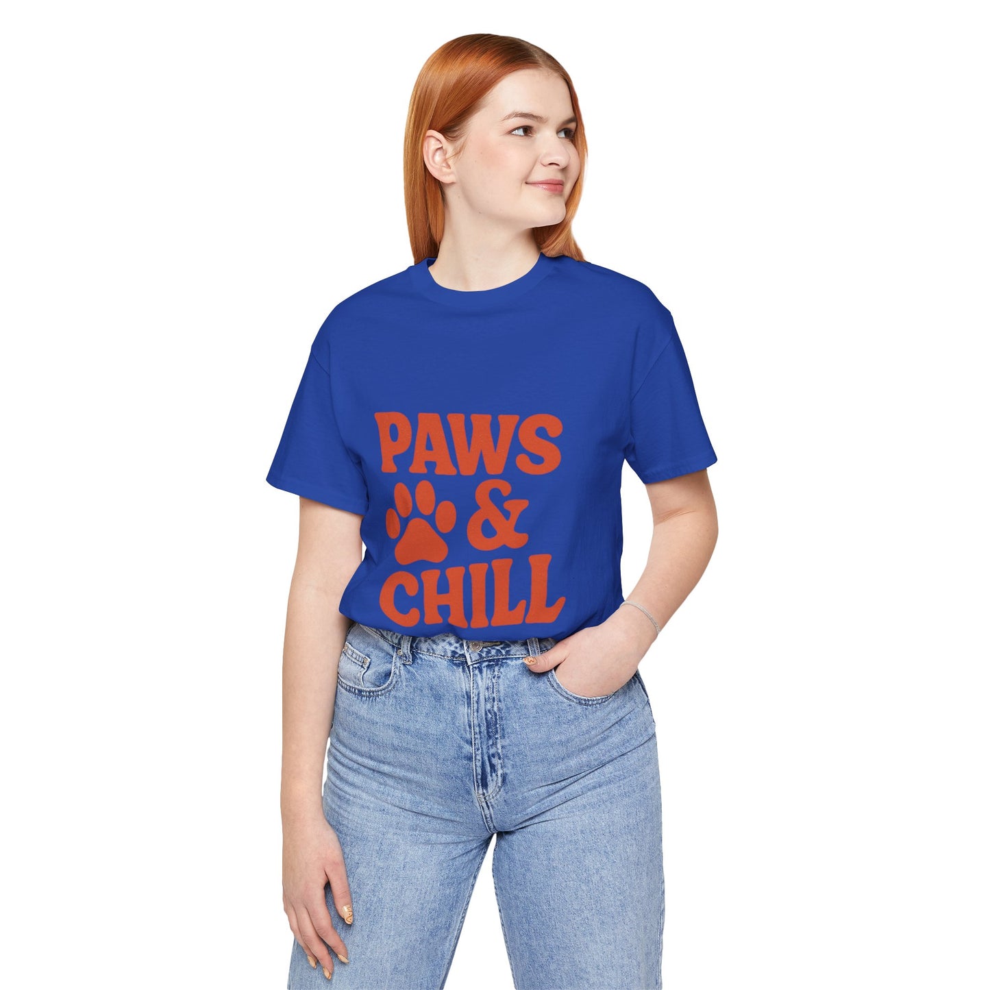 Paws and Chill Pet Lovers Unisex Jersey Short Sleeve Tee T-shirt