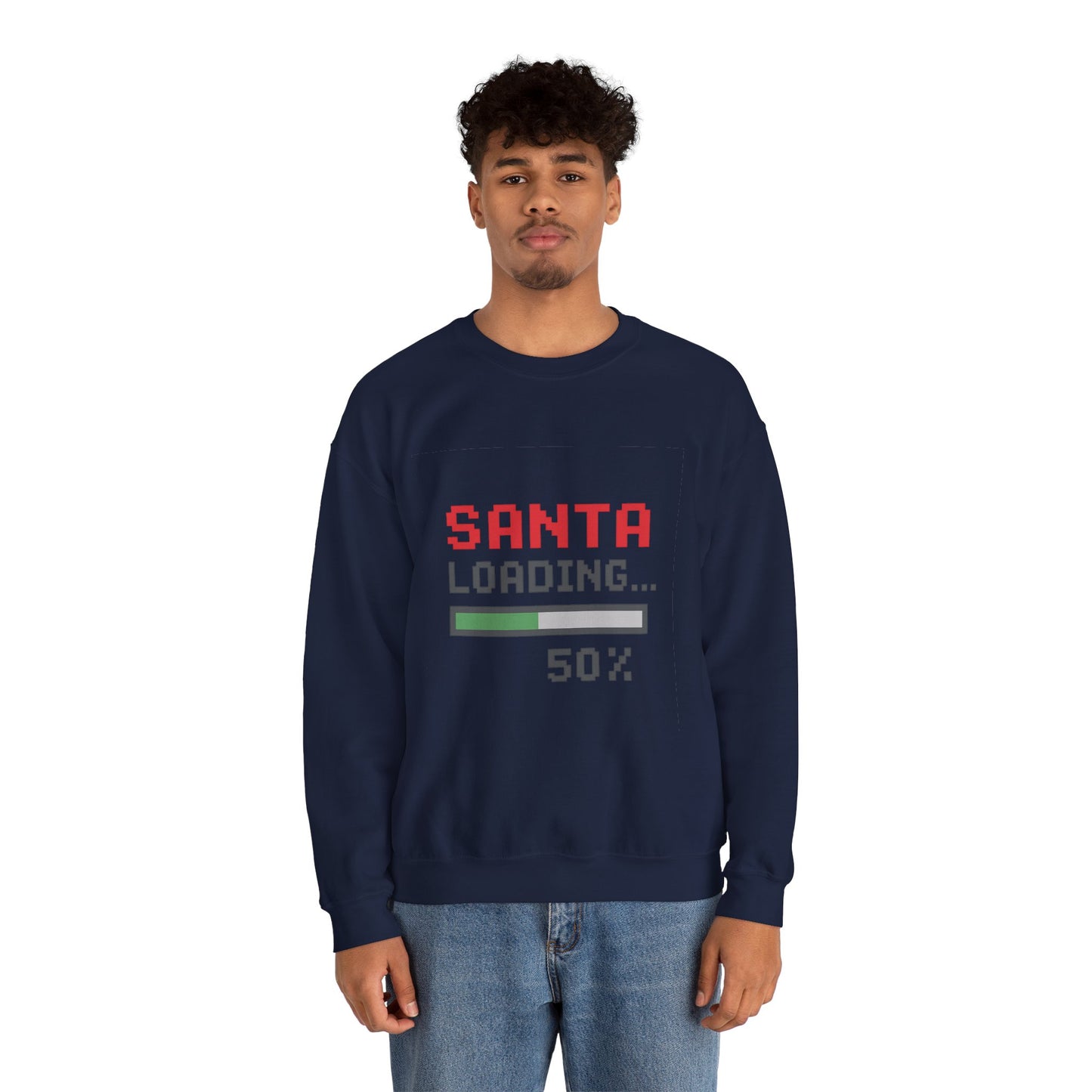 Santa Loading Bar Christmas Unisex Heavy Blend™ Crewneck Sweatshirt