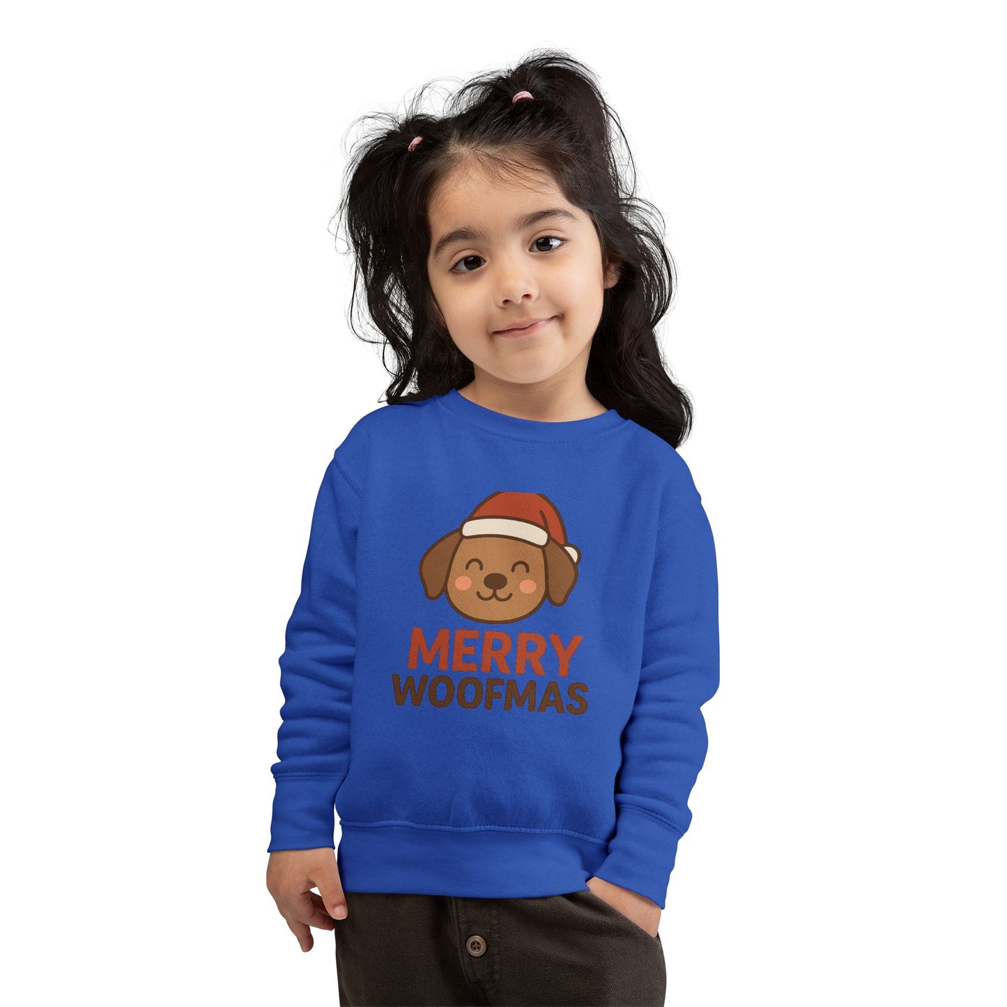 Merry Woofmas Christmas Toddler Sweatshirt