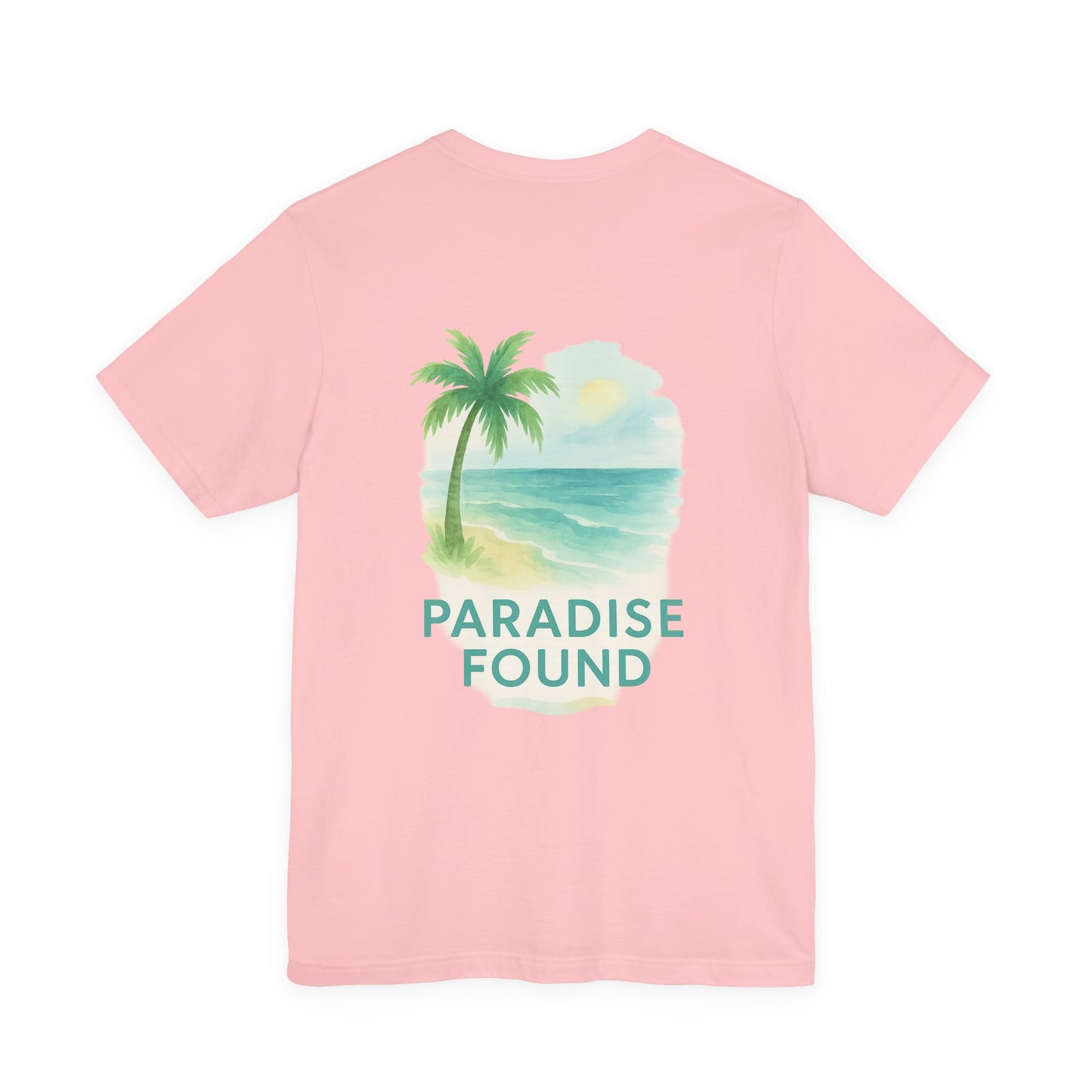 Logo Paradise Found Back Side Design Unisex Jersey Short Sleeve Tee T-shirt