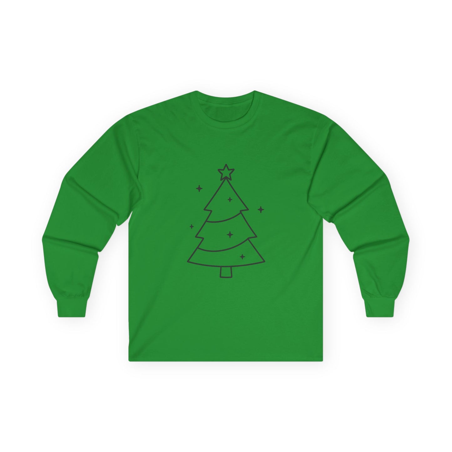 Minimal Design Christmas Tree Unisex Ultra Cotton Long Sleeve Tee