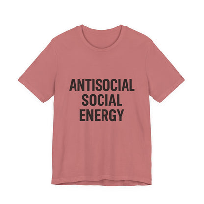 Antisocial Social Energy Unisex Jersey Short Sleeve Tee T-shirt