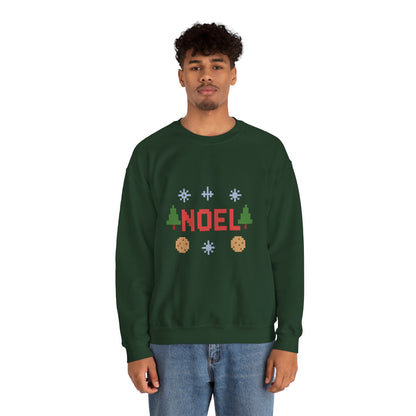 Christmas Noel In Pixel Unisex Heavy Blend™ Crewneck Sweatshirt