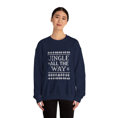 Merry Christmas Ugly Knitted Sweater Style Unisex Heavy Blend™ Crewneck Sweatshirt