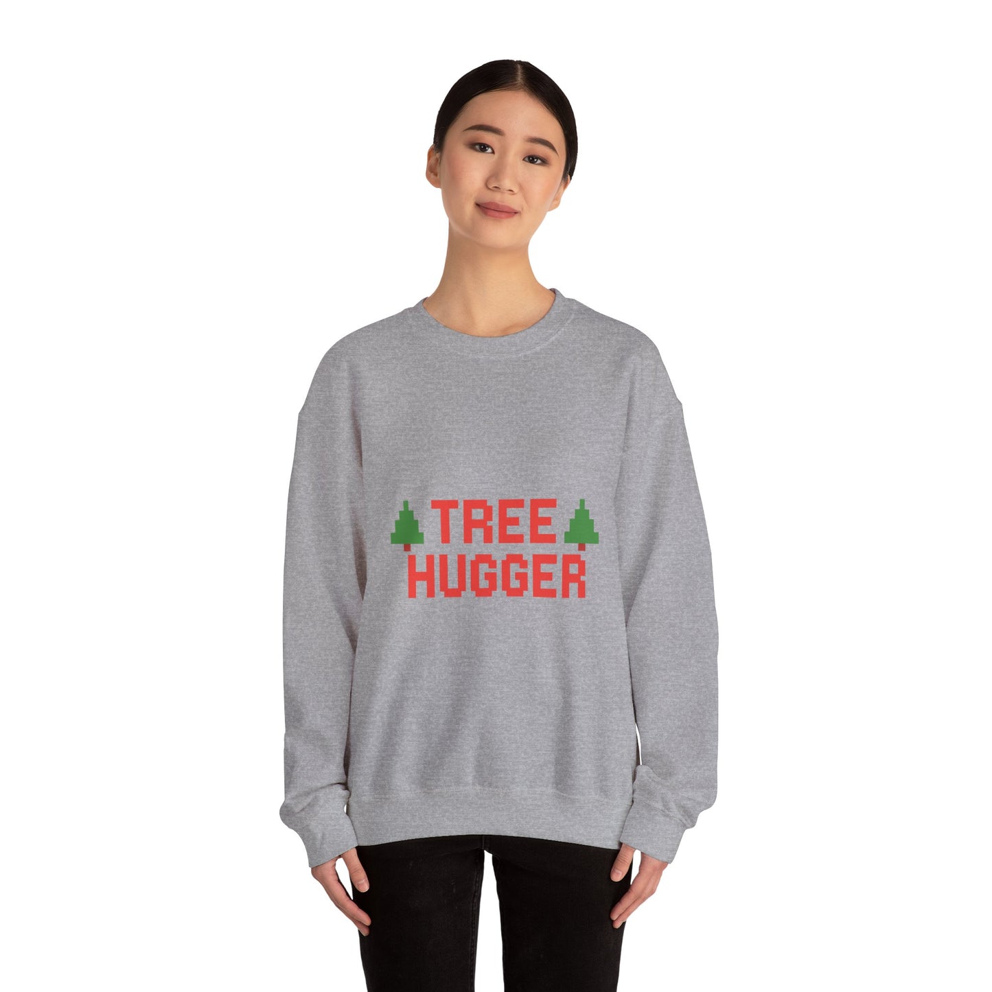 Tree Hugger Christmas Unisex Heavy Blend™ Crewneck Sweatshirt