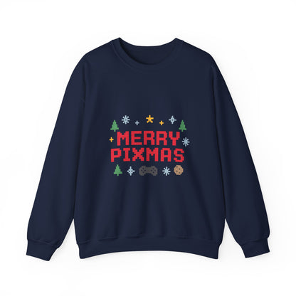 Merry Pixmas Christmas Unisex Heavy Blend™ Crewneck Sweatshirt
