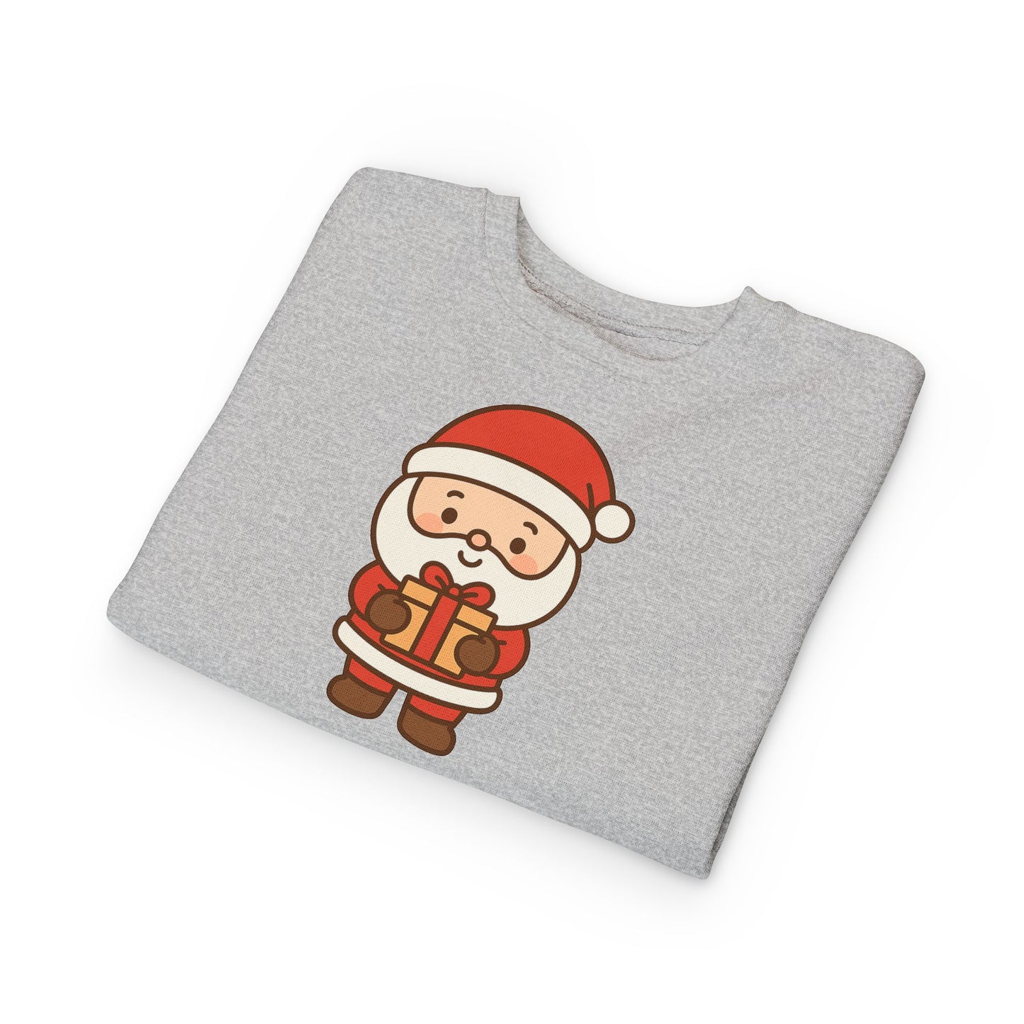 Baby Santa Holding Christmas Gift Toddler Sweatshirt