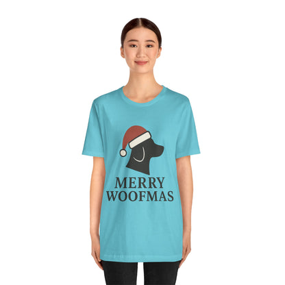 Merry Woofmas Christmas Unisex Jersey Short Sleeve Tee T-shirt