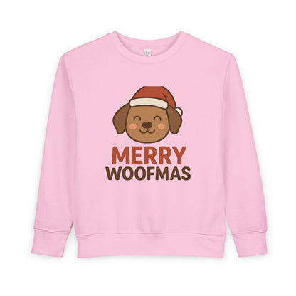 Merry Woofmas Christmas Toddler Sweatshirt