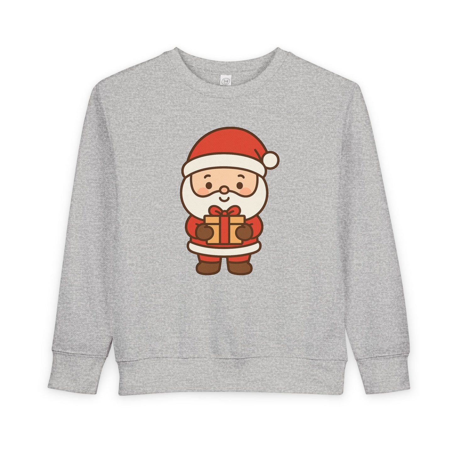 Baby Santa Holding Christmas Gift Toddler Sweatshirt