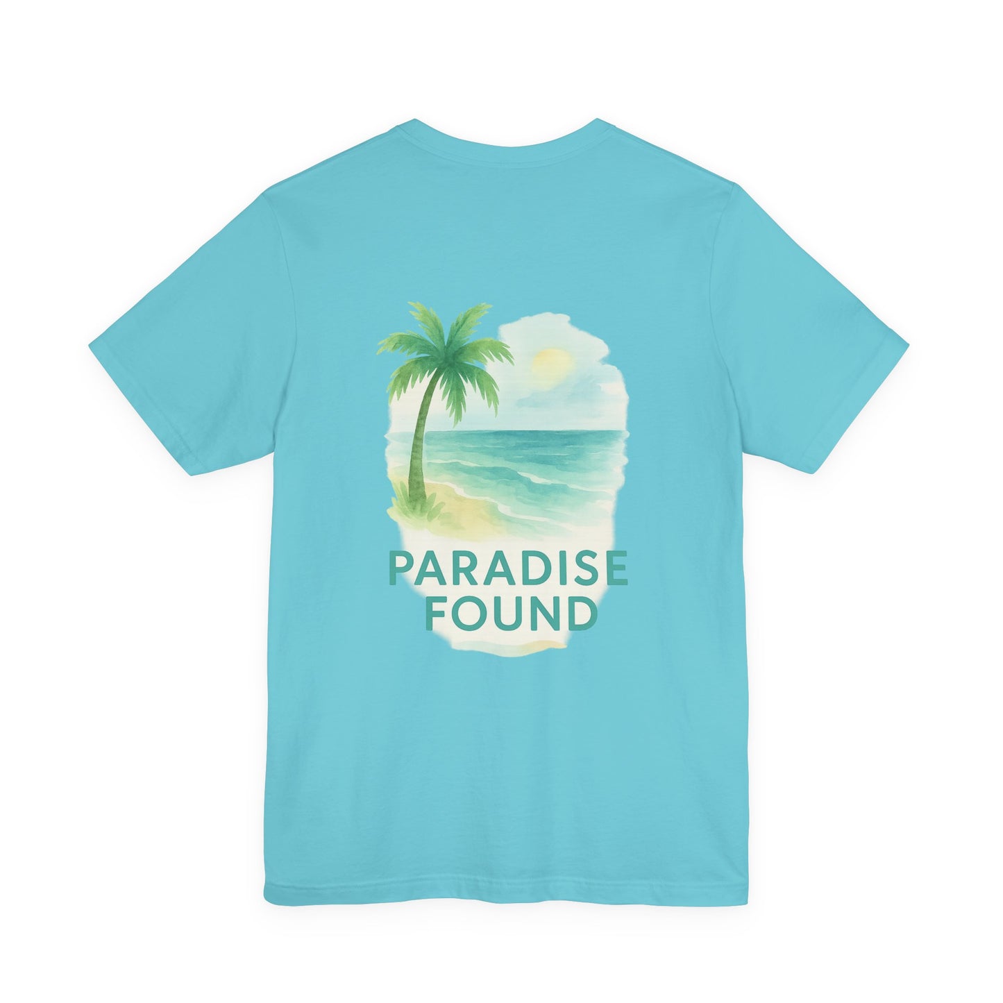 Logo Paradise Found Back Side Design Unisex Jersey Short Sleeve Tee T-shirt