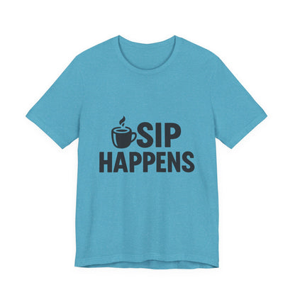 Sip Happens Minimal Edition Unisex Jersey Short Sleeve Tee T-shirt