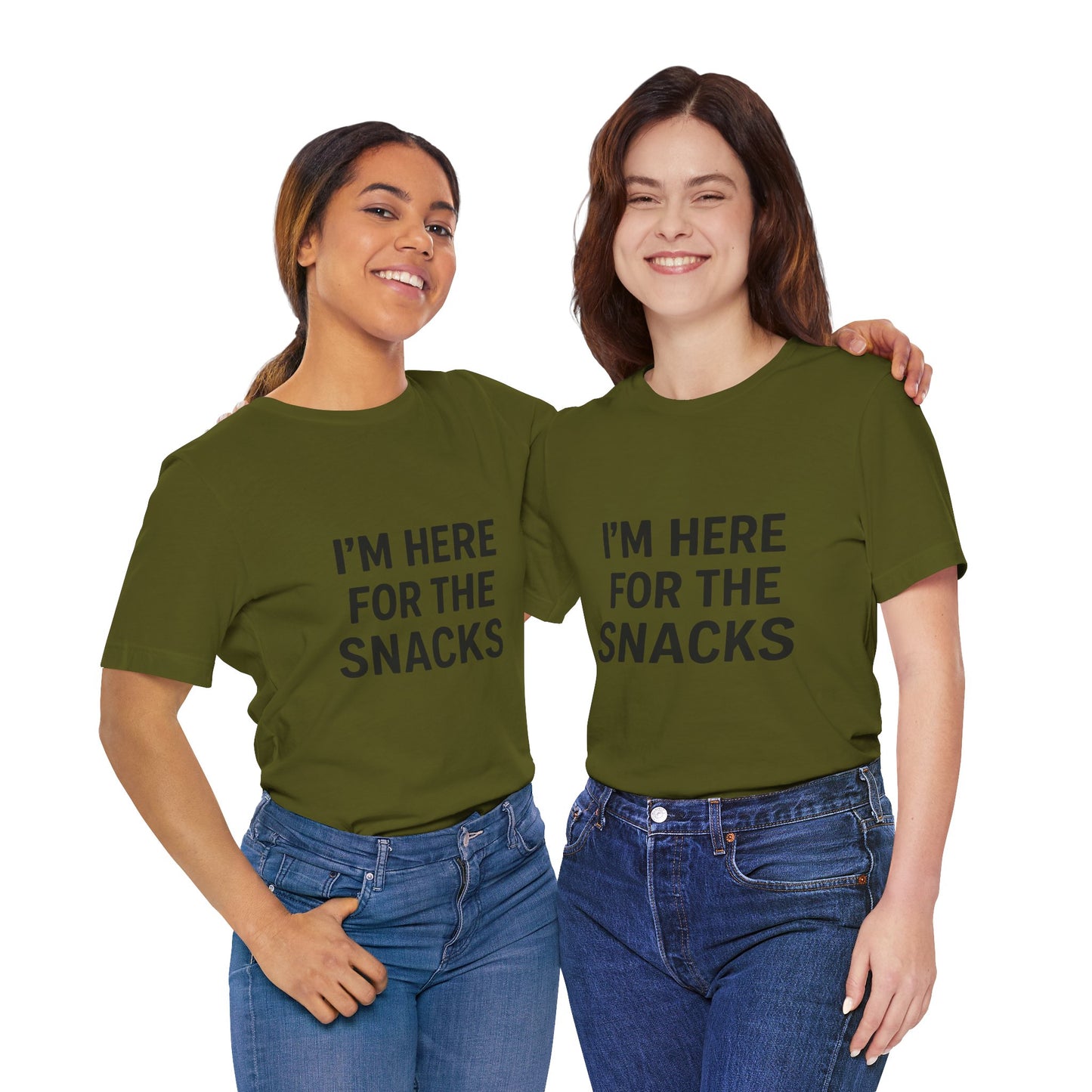 I'm Here For The Snacks Unisex Jersey Short Sleeve Tee T-shirt