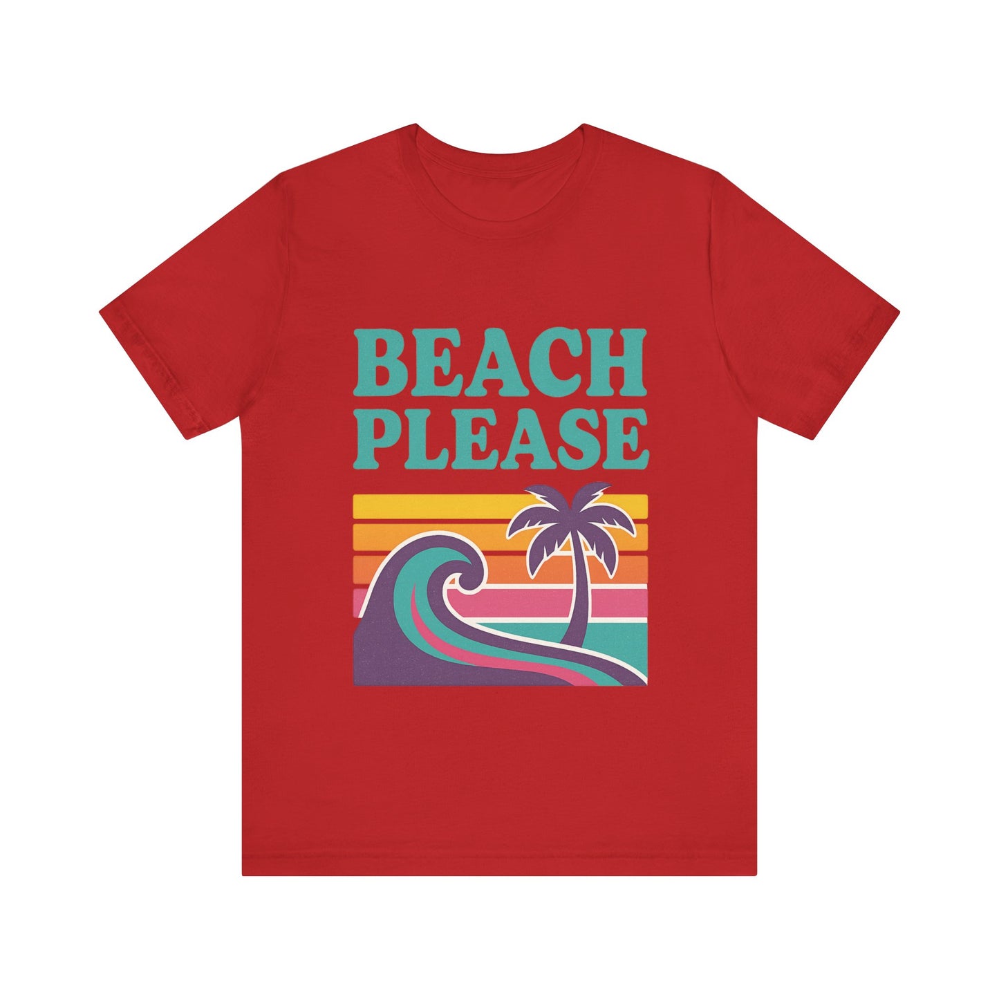 Beach Please Palm Trees Unisex Short Sleeve Tee T-shirt
