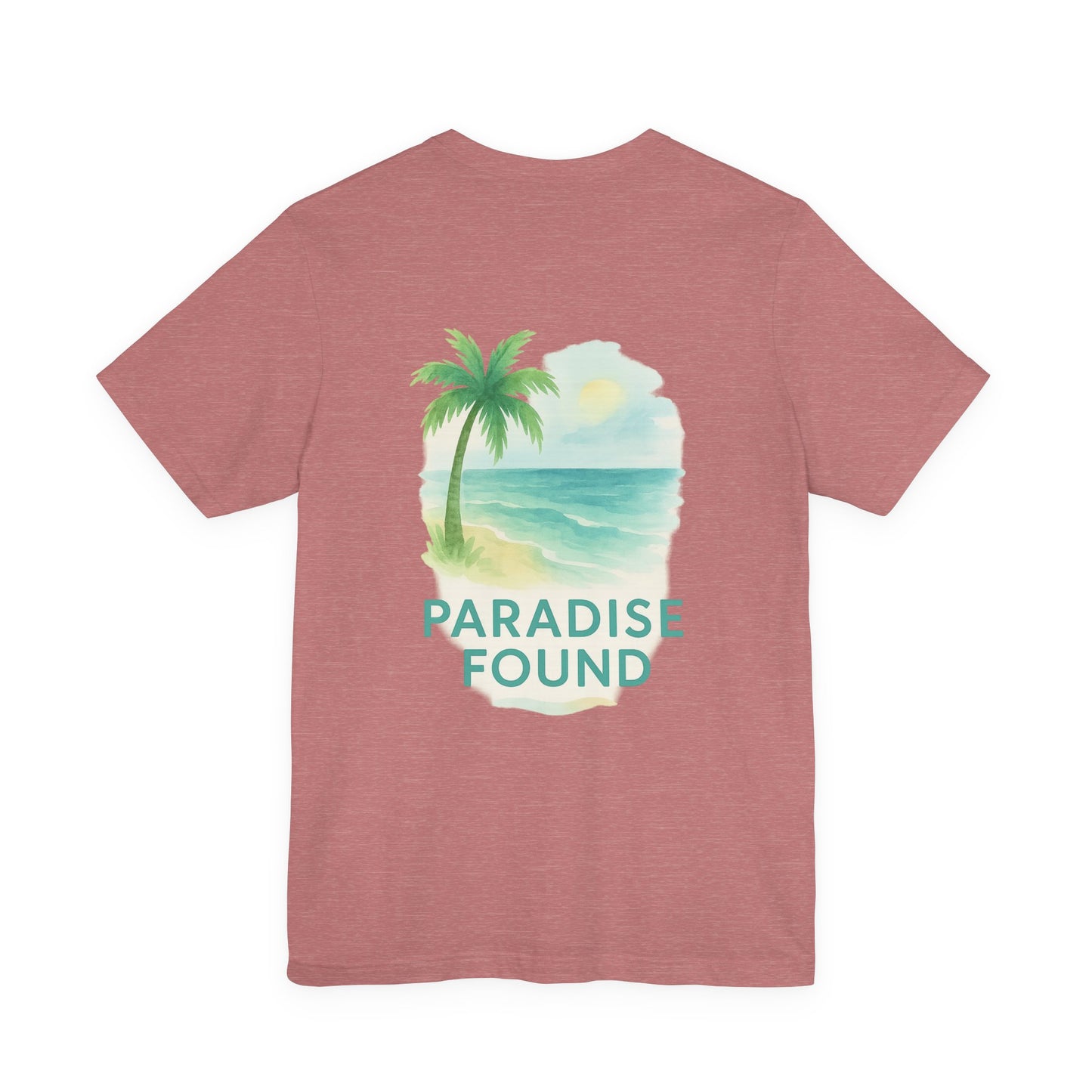 Logo Paradise Found Back Side Design Unisex Jersey Short Sleeve Tee T-shirt