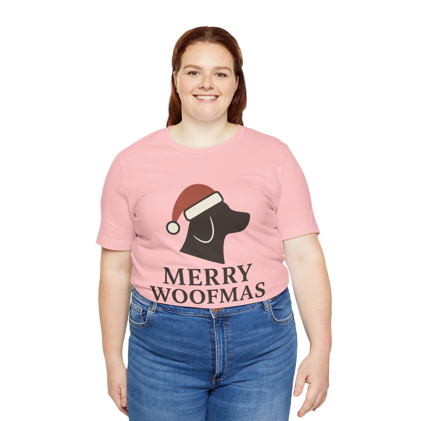 Merry Woofmas Christmas Unisex Jersey Short Sleeve Tee T-shirt