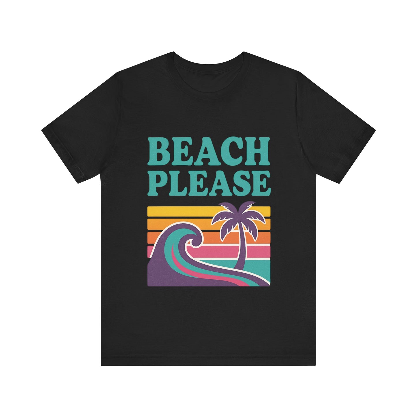 Beach Please Palm Trees Unisex Short Sleeve Tee T-shirt
