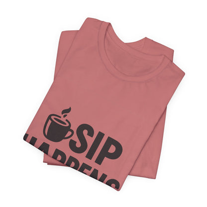 Sip Happens Minimal Edition Unisex Jersey Short Sleeve Tee T-shirt