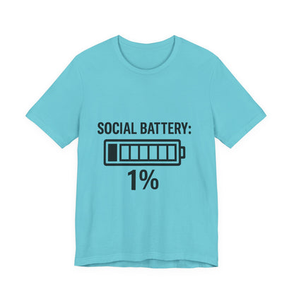 Social Battery Bar Unisex Jersey Short Sleeve Tee T-shirt