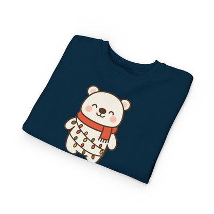 Polar Bear With Lights ChristmasToddler Sweatshirt