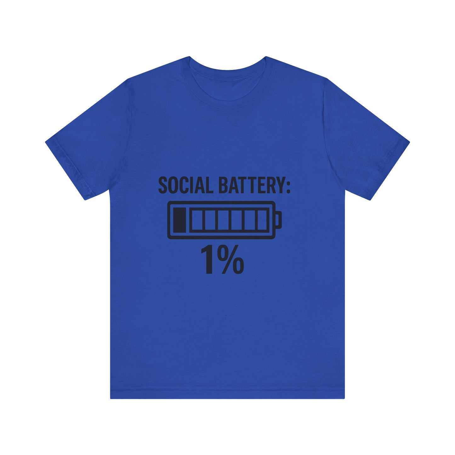 Social Battery Bar Unisex Jersey Short Sleeve Tee T-shirt