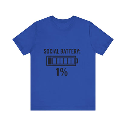 Social Battery Bar Unisex Jersey Short Sleeve Tee T-shirt