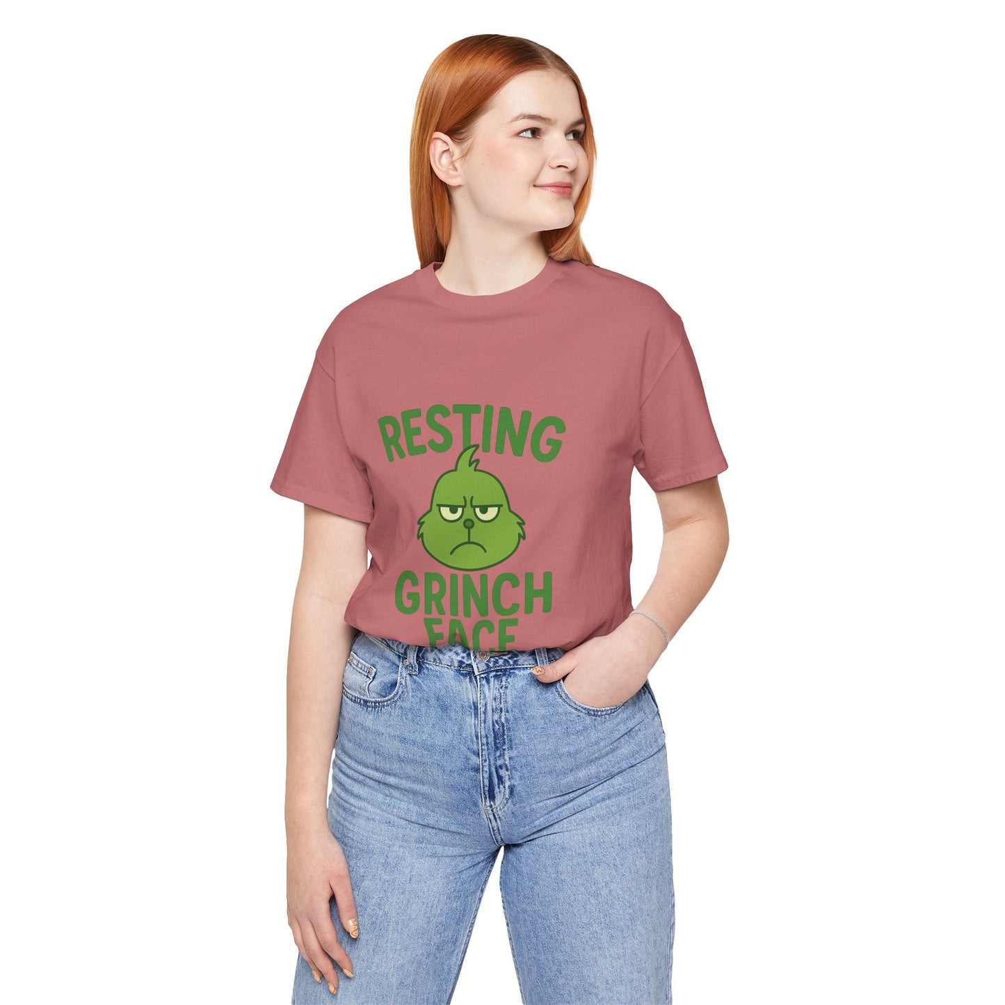 Gringe Resting Face Christmas Unisex Jersey Short Sleeve Tee T-shirt