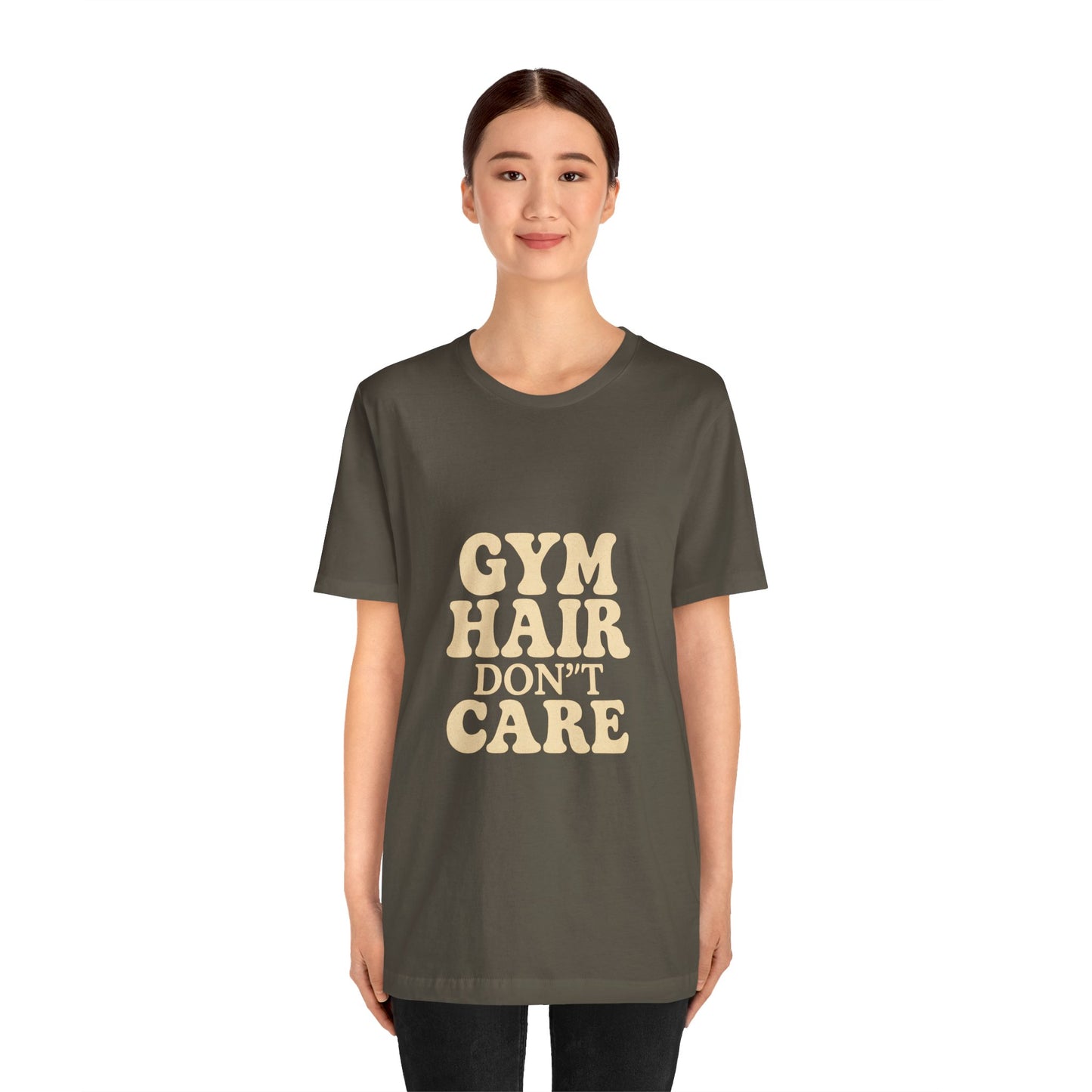 Gym Hair Don't Care Unisex Jersey Short Sleeve Tee T-shirt