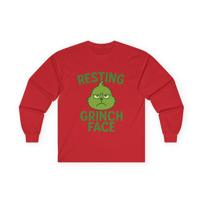Gringe Face Christmas Unisex Ultra Cotton Long Sleeve Tee T-shirt