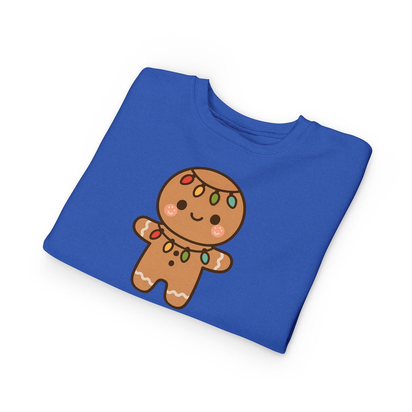 Gingerbread Cookie Decorated With Lights Christmas Toddler Sweatshirt