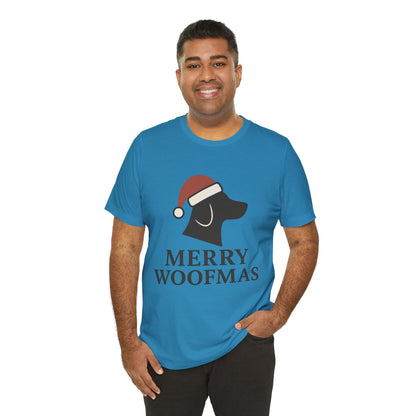 Merry Woofmas Christmas Unisex Jersey Short Sleeve Tee T-shirt