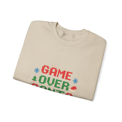 Game Over Santa Is Here Christmas Unisex Heavy Blend™ Crewneck Sweatshirt
