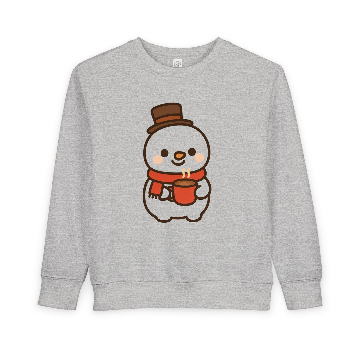 Snowman Drinking Hot Choco Toddler Sweatshirt