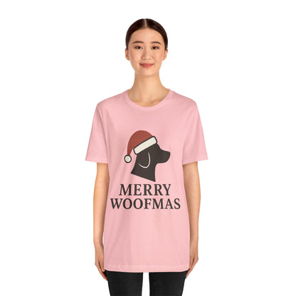 Merry Woofmas Christmas Unisex Jersey Short Sleeve Tee T-shirt