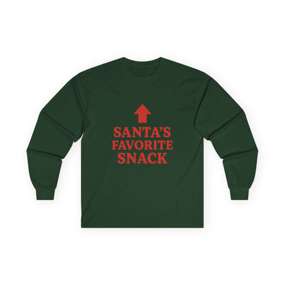 Santa's Favorite Snack Christmas Unisex Ultra Cotton Long Sleeve Tee